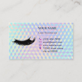 Holographic Lashes Before care Appointment Card Terminkarte