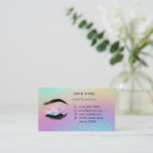 Holographic Lashes Before care Appointment Card Terminkarte (Stehend Vorderseite)