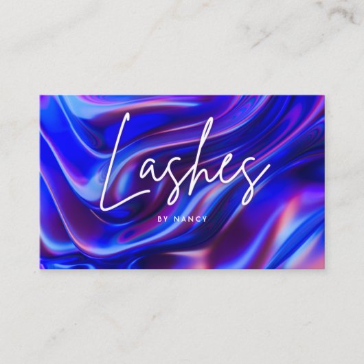 Holographic Lashes Makeup Artist Beauty Salon Visitenkarte (Vorderseite)