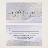 Holographic Lila Glitzer Luxe Glitzer Gift Card (Vorne & Hinten)