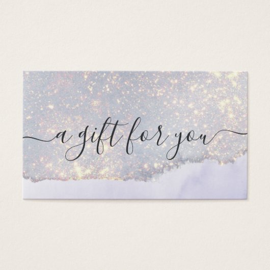 Holographic Lila Glitzer Luxe Glitzer Gift Card (Vorderseite)