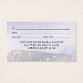 Holographic Lila Glitzer Luxury Glam Gift Card (Rückseite)