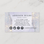 Holographic Lila Glitzer Luxury Glam Iridescent Treuekarte (Rückseite)