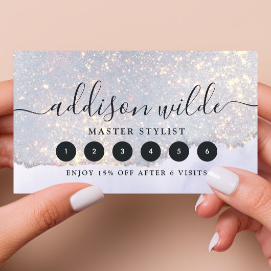 Holographic Lila Glitzer Luxury Glam Iridescent Treuekarte