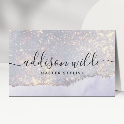 Holographic Lila Glitzer Luxury Glam Iridescent Visitenkarte