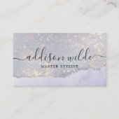 Holographic Lila Glitzer Luxury Glam Iridescent Visitenkarte (Vorderseite)