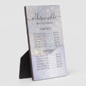 Holographic Lila Glitzer Luxury Glam Price List Fotoplatte (Seite)
