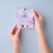 Holographic lila qr code instagramm business logo flyer (Gruppe)