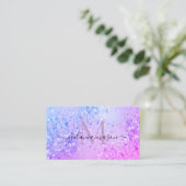 Holographic Lila Shiny Glitzer Makeup Artist Visitenkarte (Stehend Vorderseite)