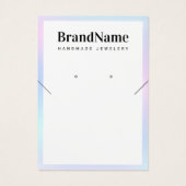 Holographic Logo Necklace Ohrringe Danke-Karte (Rückseite)