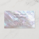 Holographic Makeup Artist Monogram Visitenkarte (Rückseite)