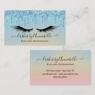 Holographic Makeup EyeLashes Sparkle Glitzer Tropf Visitenkarte