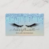 Holographic Makeup EyeLashes Sparkle Glitzer Tropf Visitenkarte (Vorderseite)