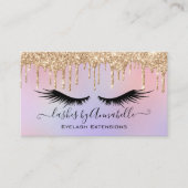 Holographic Makeup EyeLashes Sparkle Glitzer Tropf Visitenkarte (Vorderseite)