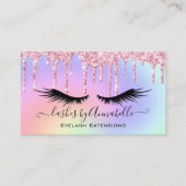 Holographic Makeup EyeLashes Sparkle Glitzer Tropf Visitenkarte (Vorderseite)