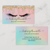 Holographic Makeup EyeLashes Sparkle Glitzer Tropf Visitenkarte (Vorne/Hinten)