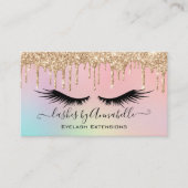 Holographic Makeup EyeLashes Sparkle Glitzer Tropf Visitenkarte (Vorderseite)