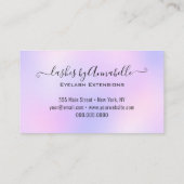 Holographic Makeup EyeLashes Sparkle Glitzer Tropf Visitenkarte (Rückseite)