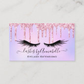 Holographic Makeup EyeLashes Sparkle Glitzer Tropf Visitenkarte (Vorderseite)