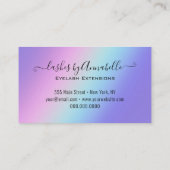 Holographic Makeup EyeLashes Sparkle Glitzer Tropf Visitenkarte (Rückseite)