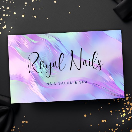 Holographic Makeup Hair WELLNESS-CENTER Nail Salon Visitenkarte