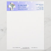 Holographic Medical 3D Caduceus White Cross Briefbogen (Vorderseite)