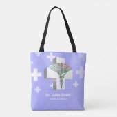 Holographic Medical 3D Caduceus White Cross Tasche (Rückseite)