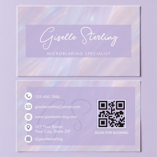 Holographic Microblading Profi Visitenkarte