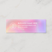 Holographic Mini Chic Modern Minimalistisch Treuekarte (Vorderseite)