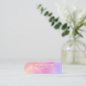 Holographic Mini Chic Modern Minimalistisch Treuekarte (Stehend Vorderseite)