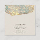 Holographic Modern Glam Glitzer Bracelet Display Quadratische Visitenkarte (Rückseite)