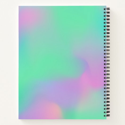 Holographic Monogram Mind Green Pink Sketchbook Notizblock (Rückseite)