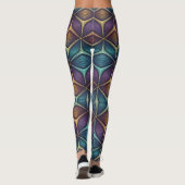 Holographic Morphing 3D Pattern | Seamless Leggings (Rückseite)