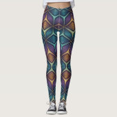 Holographic Morphing 3D Pattern | Seamless Leggings (Vorderseite)