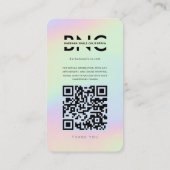 Holographic Nail Artist Modern Instagram Visitenkarte (Rückseite)