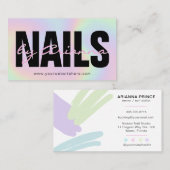 Holographic Nail Salon | Nail Tech | NagelStylist Visitenkarte (Vorne/Hinten)