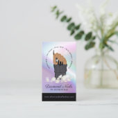 Holographic Nail Tech Nail Salon Trendy Hand Logo Visitenkarte (Stehend Vorderseite)