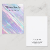 Holographic Necklace Earring Juwelier Display Visitenkarte (Vorne/Hinten)