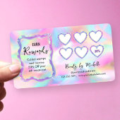 Holographic Neon Colors Girly Makeup Nails Salon Treuekarte