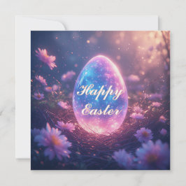 Holographic Neon Easter Egg Card Feiertagskarte