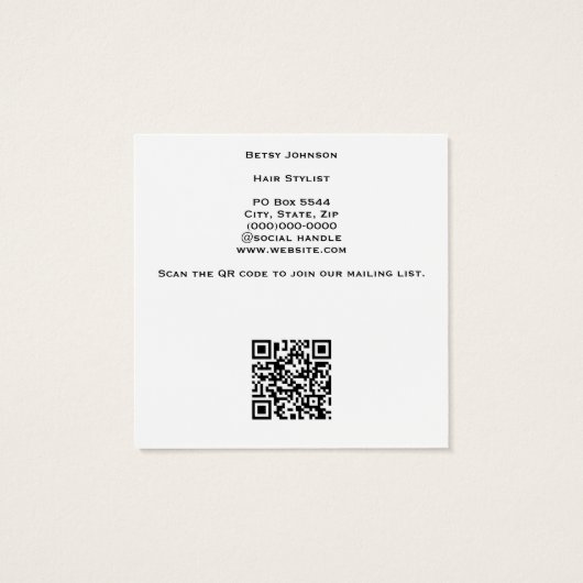 Holographic Neon Glitzer Beauty Business Card (Rückseite)