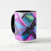 Holographic Neon Glow Aesthetic Tasse (Vorderseite Links)
