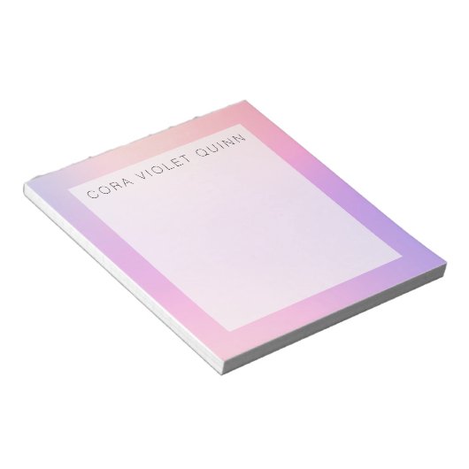 Holographic Ombre Notepad Notizblock (angewinkelt)