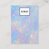 Holographic Opal Add Logo Earring Card für moderne Visitenkarte (Vorderseite)