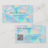 Holographic Opal Elegant Visitenkarte (Vorne/Hinten)
