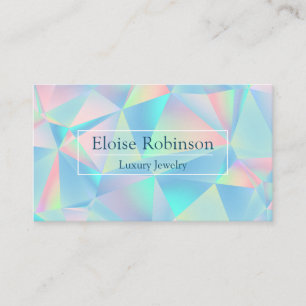 Holographic Opal Elegant Visitenkarte