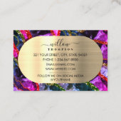 Holographic Opal Lila Geode Agate Visitenkarte (Rückseite)