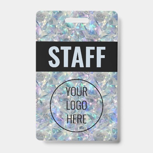 Holographic Opal Stone Background Ausweis (Vorderseite)