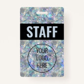 Holographic Opal Stone Background Ausweis (Vorderseite)