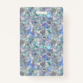 Holographic Opal Stone Background Ausweis (Rückseite)